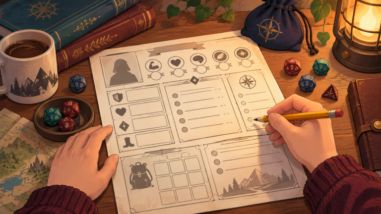 Cómo leer una hoja de personaje de rol: guía para empezar